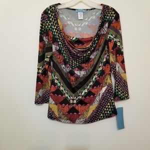 Double Click Multicolored Knit Top